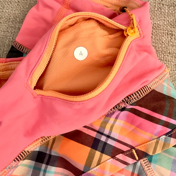 Lululemon Plaid Colorful Athletic Workout Summer Shorts Sz 4 - Picture 5 of 6